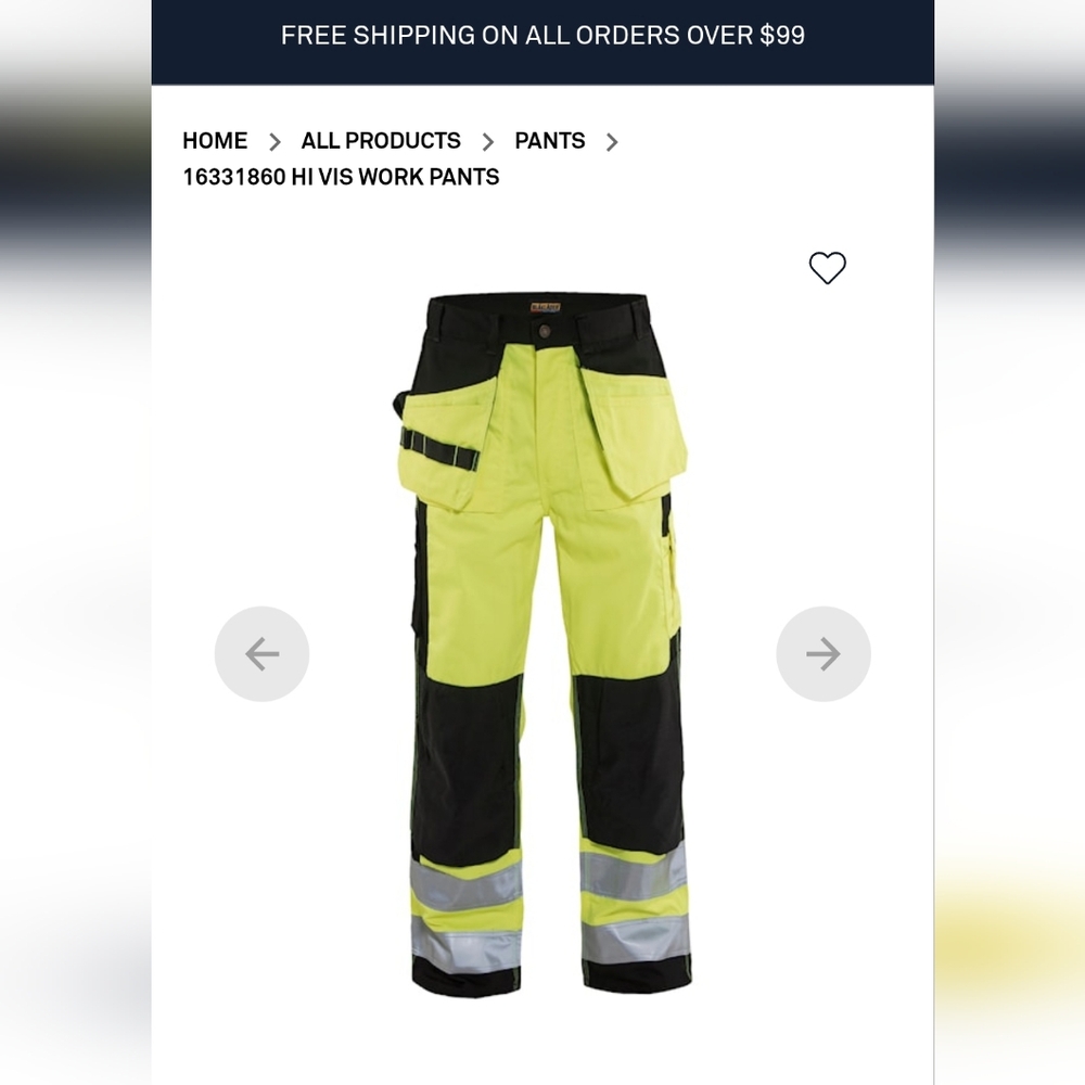 HI-VIS WORK PANTS